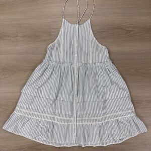 Free People Desert Days Stripe Mini Dress, Blue and Off White, Size Small